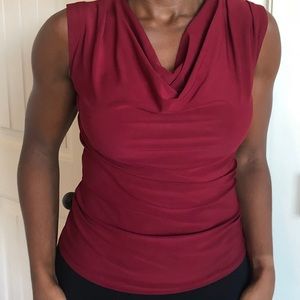 Cowl Neck Sleeveless Blouse